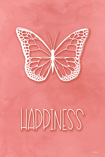 Martina Pavlova PAV507 - PAV507 - Happiness Butterfly - 12x18 Butterfly, Happiness, Typography, Signs, Textual Art, Spring from Penny Lane