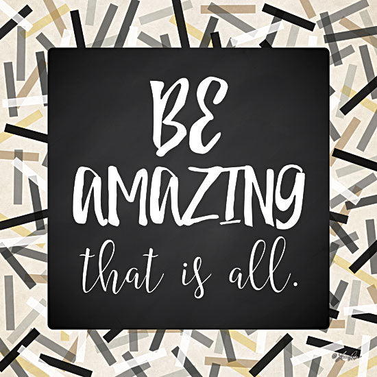 Lauren Rader RAD1155 - Be Amazing - Black, Gray, Gold, Signs, Inspirational, Tween, Typography from Penny Lane Publishing
