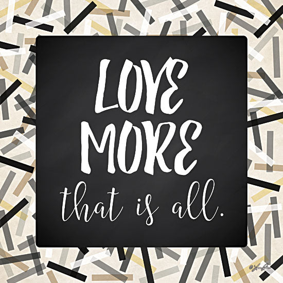 Lauren Rader RAD1157 - Love More - Black, Gray, Gold, Signs, Inspirational, Tween, Typography from Penny Lane Publishing