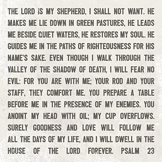 Lauren Rader RAD1227 - The Lord is My Shepherd - Typography, Inspirational, Religious from Penny Lane Publishing