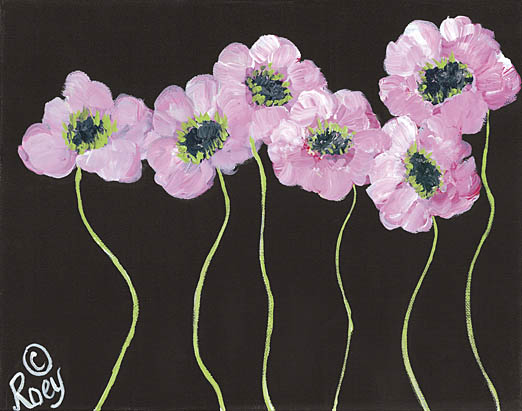 Roey Ebert REAR155 - Posh - Floral, Pink Poppies from Penny Lane Publishing