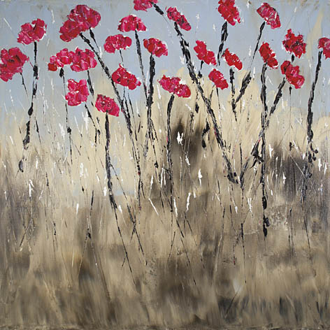 Roey Ebert REAR159 - The Poppy Dance - Abstract, Red, Poppies, Floral from Penny Lane Publishing