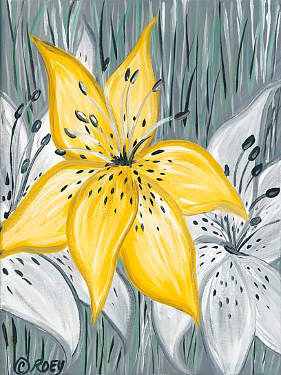 Roey Ebert REAR169 - Tiger Lily in Yellow - Contemporary, Floral, Tiger Lily from Penny Lane Publishing