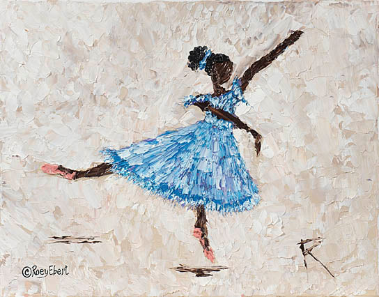 Roey Ebert REAR188 - Dancer in Blue - Children's Art, Figurative, Ballerina, Girl, Dance, Abstract from Penny Lane Publishing