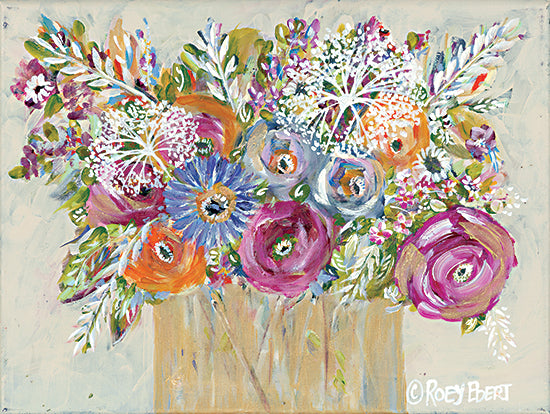 Roey Ebert REAR319 - REAR319 - Golden Vase I - 16x12 Wildflower, Abstract, Contemporary, Botanical, Flowers, Vase, Bouquet from Penny Lane