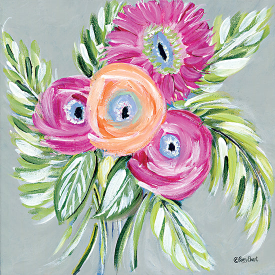 Roey Ebert REAR322 - REAR322 - Beautiful Blooms - 12x12 Flowers, Bouquet, Peach, Purple, Greenery, Botanical from Penny Lane