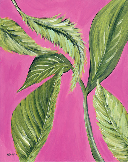 Roey Ebert REAR325 - REAR325 - Paradise - 12x16 Leaves, Tropical, Pink, Green from Penny Lane