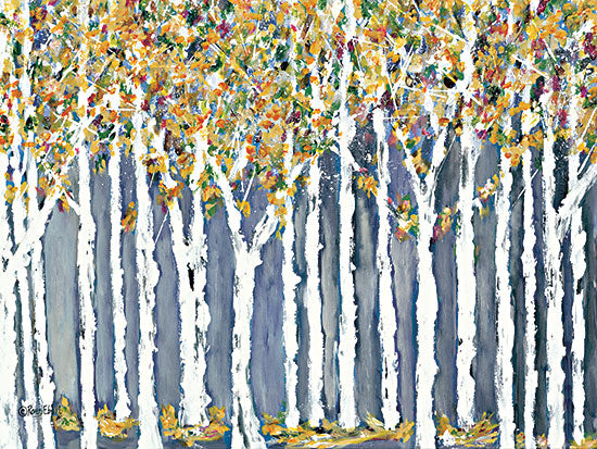 Roey Ebert REAR334 - REAR334 - Birch Trees - 16x12 Trees, Birch Trees, Abstract, Leaves, Forest from Penny Lane
