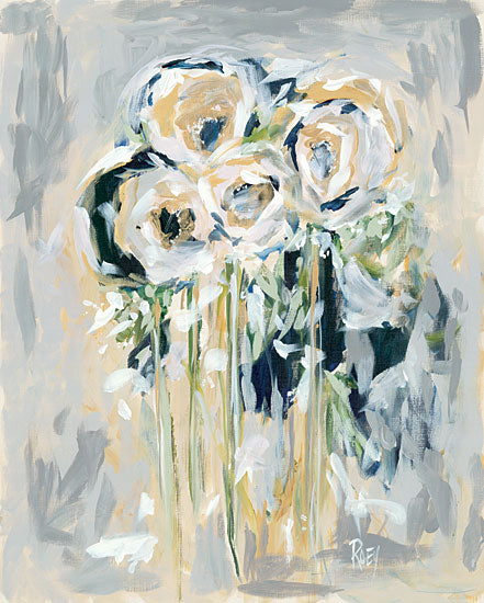Roey Ebert REAR337 - REAR337 - Touch of Elegance - 12x16 Abstract, Flowers, White Flowers, Vase, Bouquet, Blooms, Botanical, Blue & White from Penny Lane