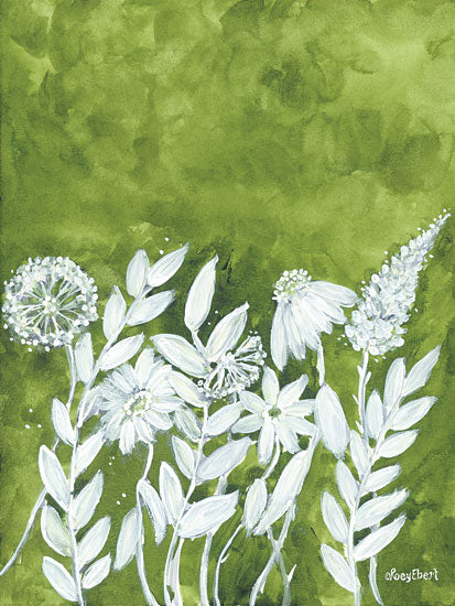 Roey Ebert REAR369 - REAR369 - Freshly Cut, Part 1 - 12x16 Flowers, Wildflowers, Abstract, Green & White, Botanical from Penny Lane