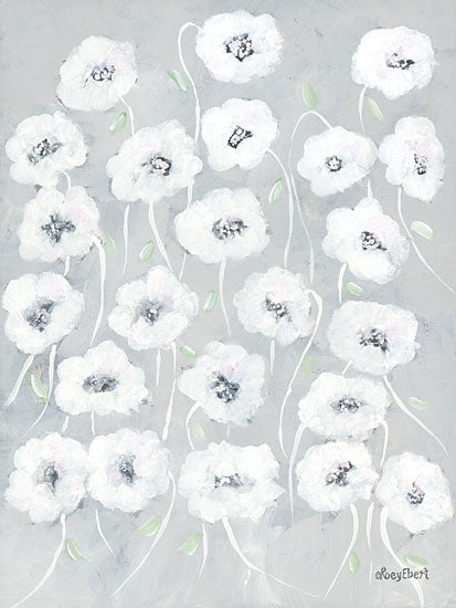 Roey Ebert REAR388 - REAR388 - Vintage Poppies - 12x16 Flowers, Poppies, White Poppies, Vintage, Gray, White from Penny Lane