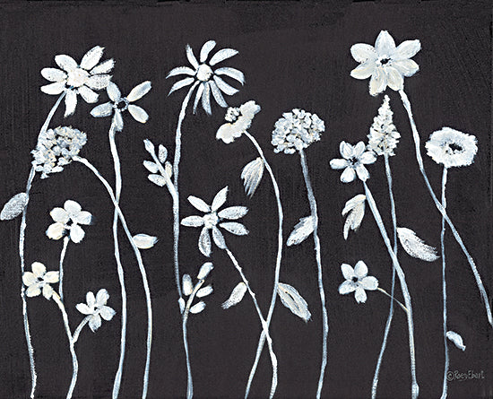 Roey Ebert REAR405 - REAR405 - Wildflowers Silhouettes - 16x12 Wildflowers, Black & White, Abstract, Nature from Penny Lane