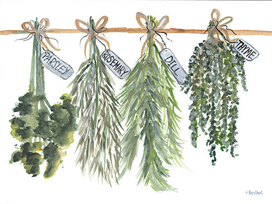 Roey Ebert REAR427 - REAR427 - Fresh Herbs - 16x12 Herbs, Hanging Herbs, Kitchen, Parsley, Rosemary, Dill, Thyme, Typography, Signs, Textual Art, Green from Penny Lane