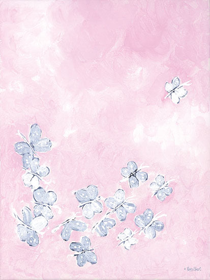 Roey Ebert REAR429 - REAR429 - Follow Me - 12x16 Abstract, Butterflies, Pink from Penny Lane