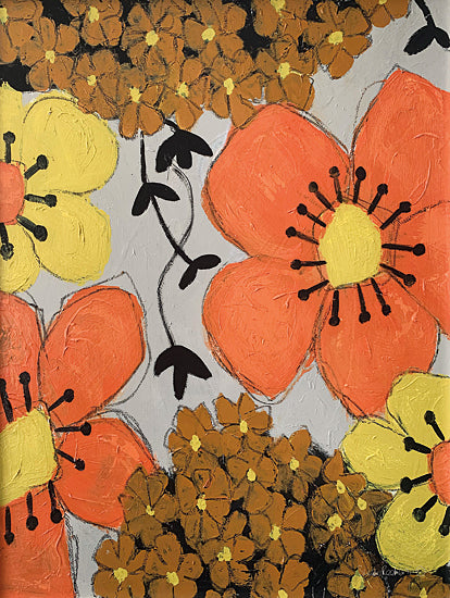 Suzi Redman RED137 - RED137 - Lazy Daisy II - 12x16 Daisy, Abstract, Yellow, Orange, Flowers, Autumn from Penny Lane