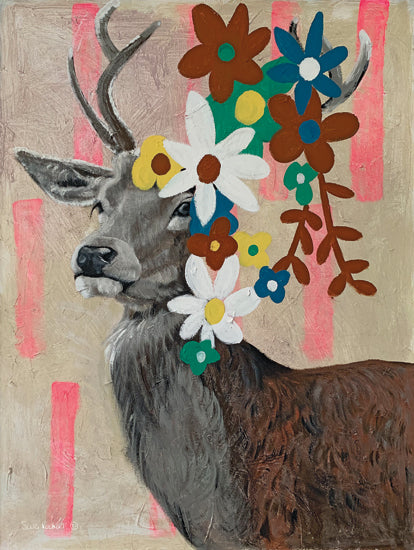 Suzi Redman RED140 - RED140 - Hey There Delilah - 16x12 Reindeer, Abstract, Flowers from Penny Lane