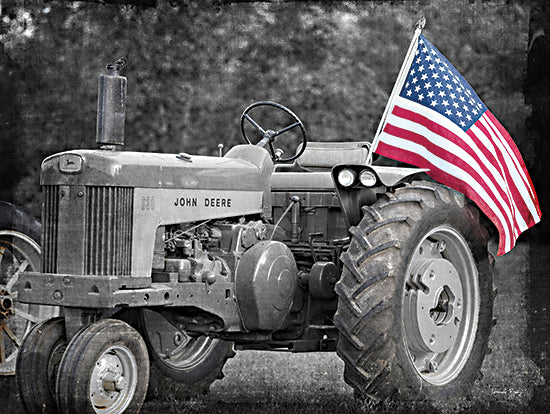 Jennifer Rigsby RIG101 - RIG101 - Tractor with American Flag - 16x12 Independence Day, Patriotic, American Flag, Farm, Tractor, Americana, Summer, Farmhouse/Country, Photography from Penny Lane