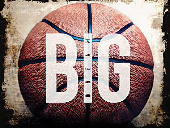 Jennifer Rigsby RIG149 - RIG149 - Dream Big - 12x16 Sports, Inspirational, Dream Big, Typography, Signs, Textual Art, Basketball, Photography from Penny Lane