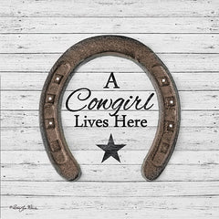 RLV678 - A Cowgirl Lives Here - 12x12