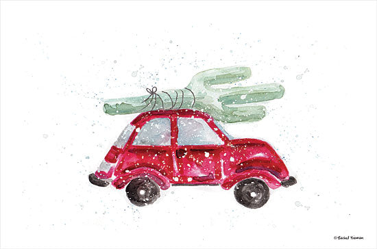 Rachel Nieman RN108 - RN108 - Home for Christmas Cactus - 18x12 Christmas, Cactus, Car, Snow from Penny Lane