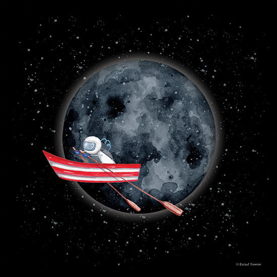 Rachel Nieman RN120 - RN120 - Sail to the Moon - 12x12 Rowboat, Astronaut, Moon, Space from Penny Lane