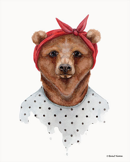 Rachel Nieman RN124 - RN124 - Bear in Bandana - 12x16 Bear, Bandana, Portrait from Penny Lane