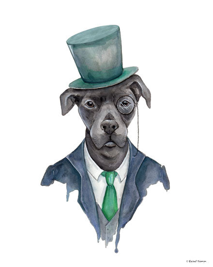 Rachel Nieman RN126 - RN126 - Dapper Dog - 12x16 Dog, Tophat, Monocle, Tie, Suit, Portrait from Penny Lane