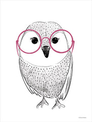 RN333 - Owl in Pink Glasses - 12x16