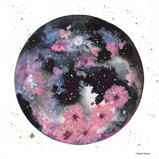 Rachel Nieman RN343 - RN343 - Floral Planet - 12x12 Planet, Abstract, Flowers, Celestial from Penny Lane