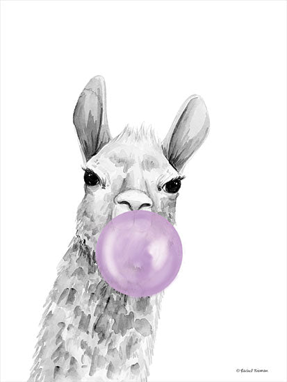 Rachel Nieman RN361 - RN361 - Bubblegum Alpaca - 12x16 Alpaca, Bubblegum, Whimsical from Penny Lane