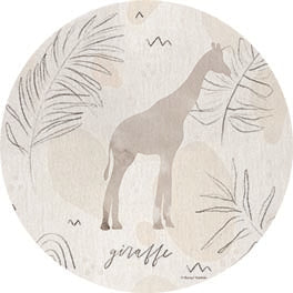 Rachel Nieman RN366RP - RN366RP - Jungle Safari Giraffe - 18x18 Baby, Baby's Room, New Baby, Giraffe, Typography, Signs, Safari Animals, Abstract, Neutral Palette from Penny Lane