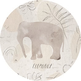 Rachel Nieman RN367RP - RN367RP - Jungle Safari Elephant - 18x18  from Penny Lane