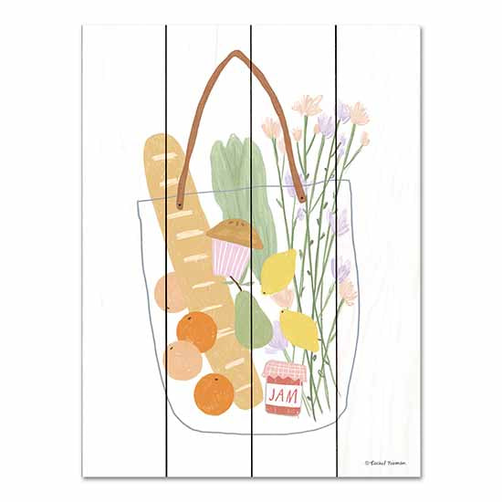 Rachel Nieman RN392PAL - RN392PAL - Summer Shopping - 12x16 Abstract, Summer Shopping, Farmer's Market, Food, Flowers from Penny Lane