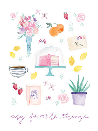 Rachel Nieman RN410 - RN410 - My Favorite Things - 12x16 My Favorite Things, Cake, Flowers, Plants, Books, Fruit, Food, Signs from Penny Lane