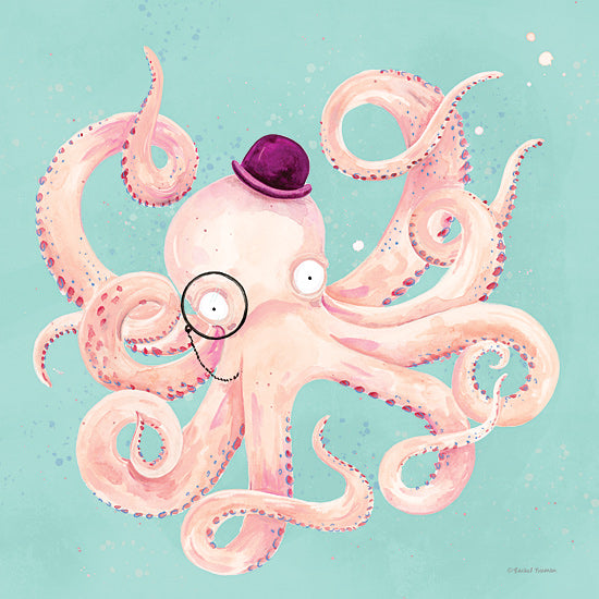 Rachel Nieman RN418 - RN418 - Inquisitive Octopus - 12x12 Octopuses, Ocean, Aquatic Animals, Whimsical, Coastal from Penny Lane