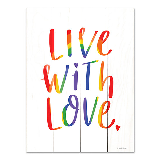 Rachel Nieman RN440PAL - RN440PAL - Live with Love Rainbow - 12x16 Live With Love Rainbow, Rainbow Colors, Gay Pride, Love, Typography, Signs from Penny Lane