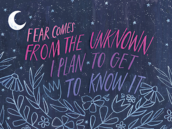 Rachel Nieman RN455 - RN455 - Fear Comes From the Unknown - 16x12 Fear Comes From the Unknown, Moon, Typography, Signs from Penny Lane
