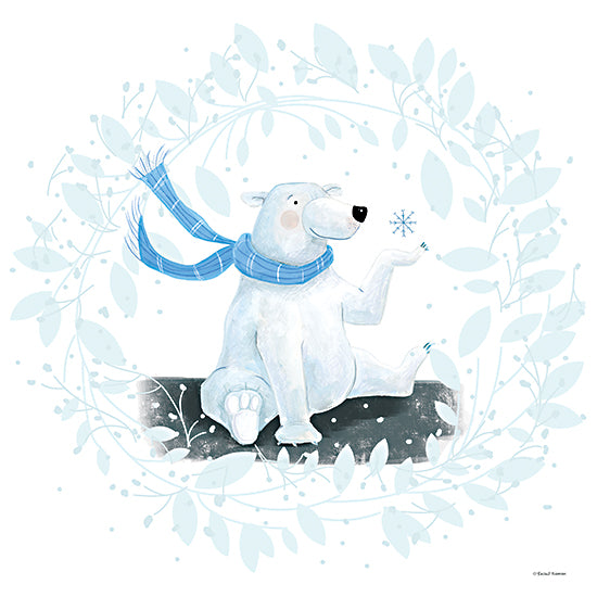 Rachel Nieman RN461 - RN461 - Polar Bear Holiday - 12x12 Polar Bear, Winter, Whimsical, Snowflakes from Penny Lane