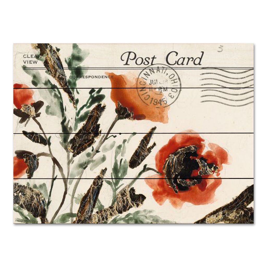 Rachel Nieman RN471PAL - RN471PAL - Postcard Painting 3 - 16x12 Postcard, Flowers, Poppies, Orange Poppies, Abstract, Signs from Penny Lane