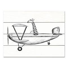 RN478PAL - Giraffe in a Plane - 16x12