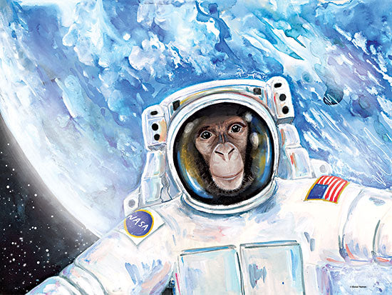 blue monkeys in space tarp RN501 - Selfie Monkey Astronaut