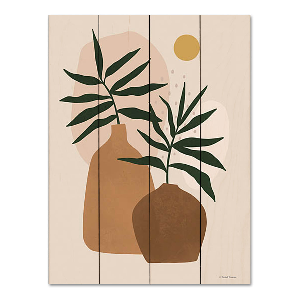 Rachel Nieman RN510PAL - RN510PAL - Stare at the Sun - 12x16 Southwestern, Abstract, Greenery, Terra Cotta Vases, Neutral Palette, Still Life from Penny Lane