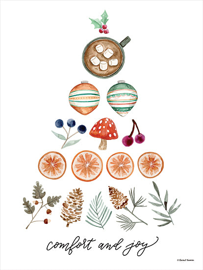 Rachel Nieman RN599 - RN599 - Cozy Christmas Vibes - 12x16 Christmas, Holidays, Christmas Tree, Christmas Icons, Cocoa, Ornaments, Orange Slices, Pine Cones, Nature, Comfort and Joy, Typography, Signs, Cozy Christmas Vibes, Nature from Penny Lane