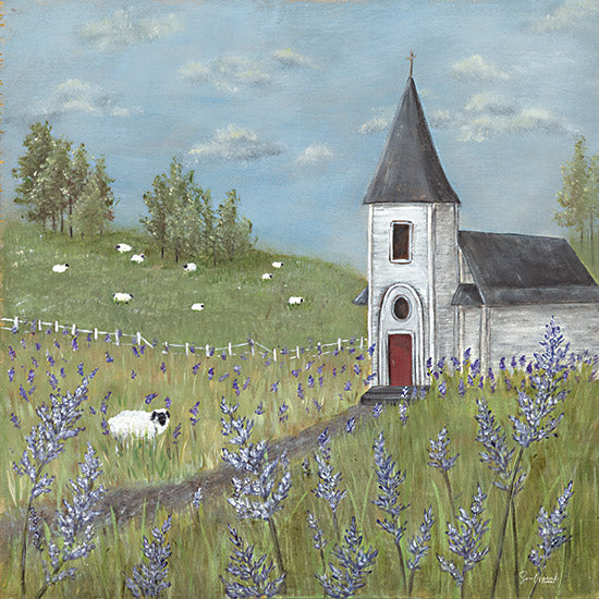 Soulspeak & Sawdust SAW109 - SAW109 - The Lost Sheep - 12x12 Church, Religious, Landscape, Sheep, Lavender, Farmhouse/Country, Spring from Penny Lane