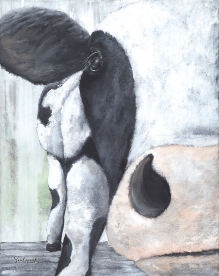 Soulspeak & Sawdust SAW128 - SAW128 - Jessie - 12x16 Cow, Black & White Cow, Close-Up, Farm Animal, Portrait from Penny Lane