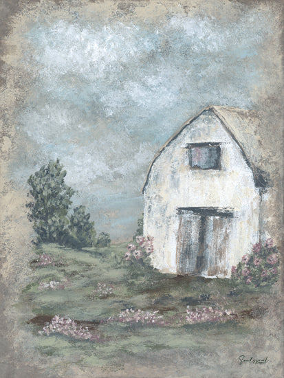Soulspeak & Sawdust SAW134 - SAW134 - Nostalgia in Pink - 16x12 Abstract, Barn, White Barn, Farm, Landscape, Wildflowers, Trees from Penny Lane