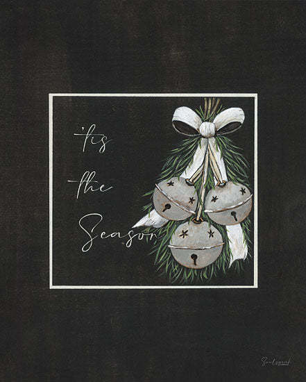 Soulspeak & Sawdust SAW148 - SAW148 - Tis the Season Bells - 12x16 Christmas, Holidays, 'Tis the Season, Typography, Signs, Textual Art, Bells, Sleigh Bells, Greenery, Chalkboard from Penny Lane