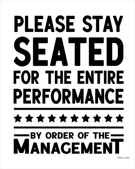 Susan Ball SB1011 - SB1011 - Please Stay Seated - 12x16 Please Be Seated, Bath, Bathroom, Typography, Humorous, Signs from Penny Lane