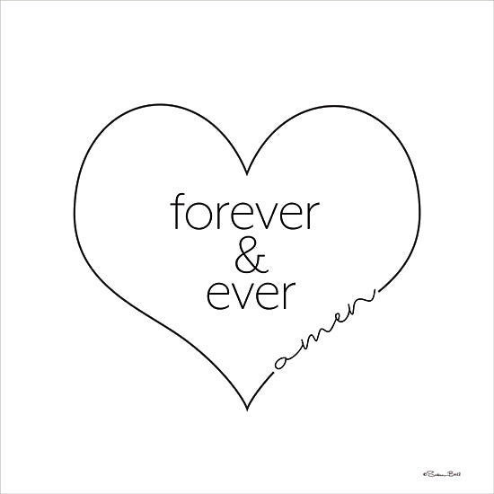 Susan Ball SB1016 - SB1016 - Forever & Ever Amen - 12x12 Forever & Ever, Heart, Love, Typography, Signs from Penny Lane