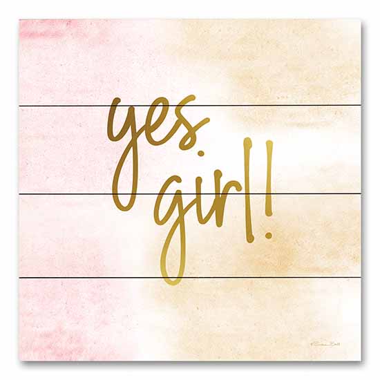 Susan Ball SB1026PAL - SB1026PAL - Yes Girl! - 12x12 Yes Girl, Pink, Gold, Empowering, Tween, Typography, Signs from Penny Lane